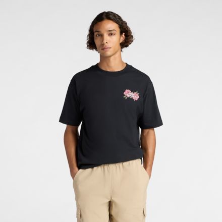 Linear Rose T-Shirt, BLACK with Black, MT61Q72MBK