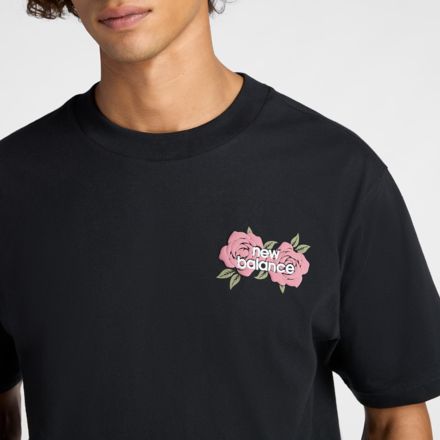 Linear Rose T-Shirt, BLACK with Black, MT61Q72MBK
