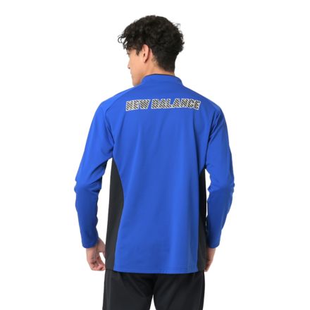 Black Out ストレッチニットハーフジップトップ