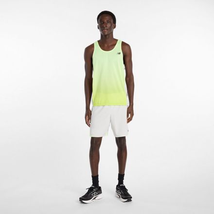 Viz-Tech Run Singlet, NARANJA ARREBOL with Destellos Negros, MT61S1LIAFG