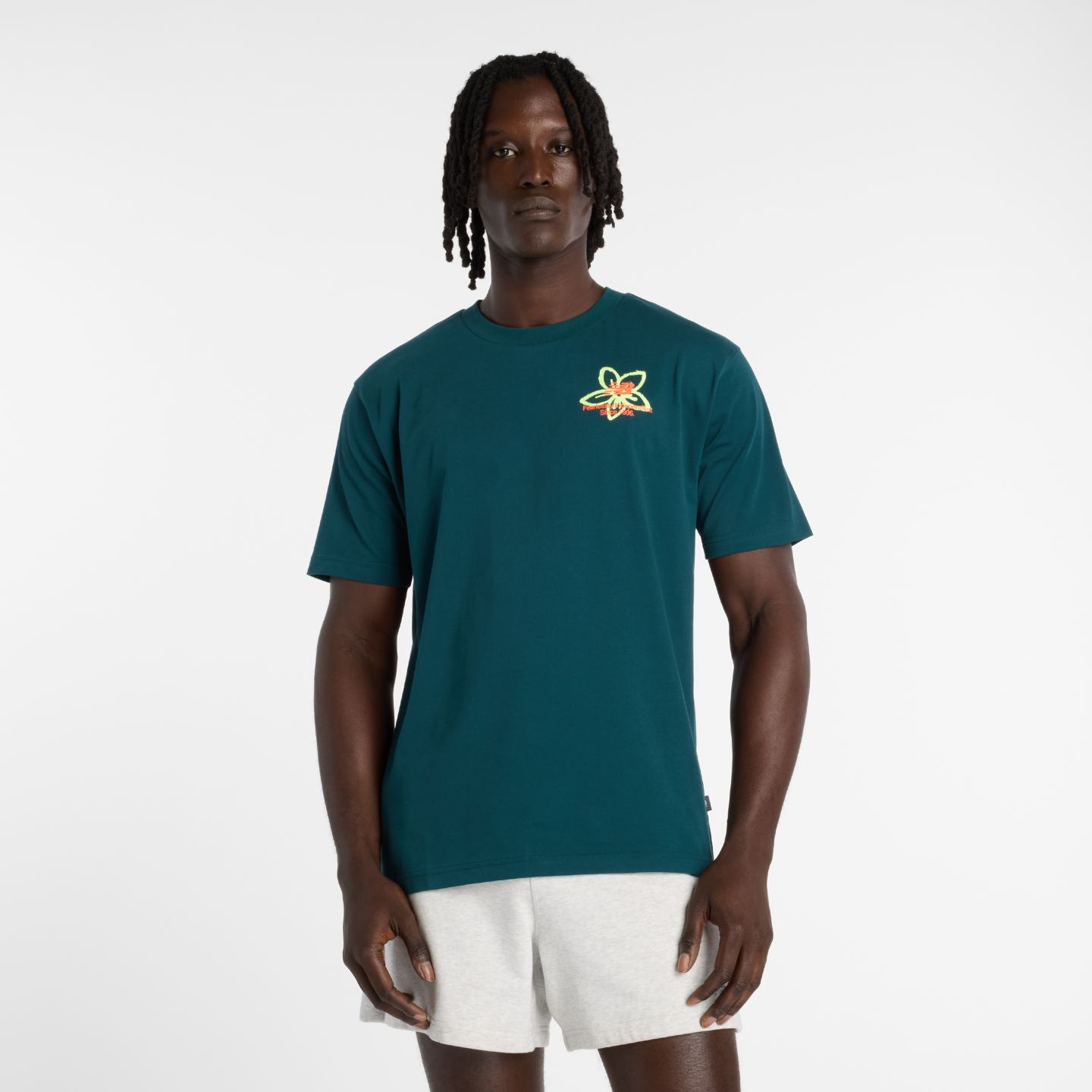 Мужская футболка New Balance Boston City Run, цвет: Зелёный — фото 1