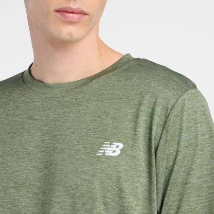 Sport Training T-Shirt, UTILITY GREEN Heather with WHITE, MT61T72UAED