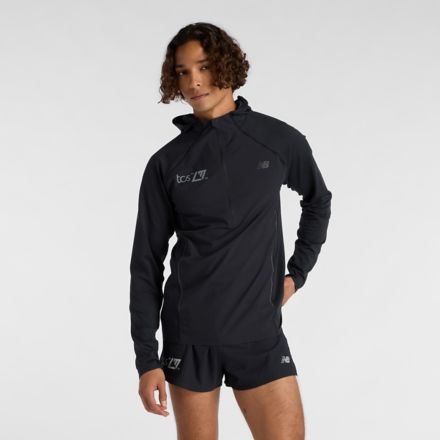 London Edition Reflective Run Hoodie, BLACK, MT61T7PVBK