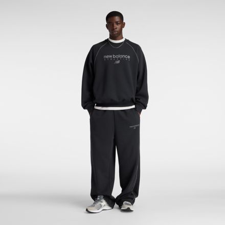 Trackside Fleece Crew, BLACK with CASTLEROCK, MT61U4JOBK