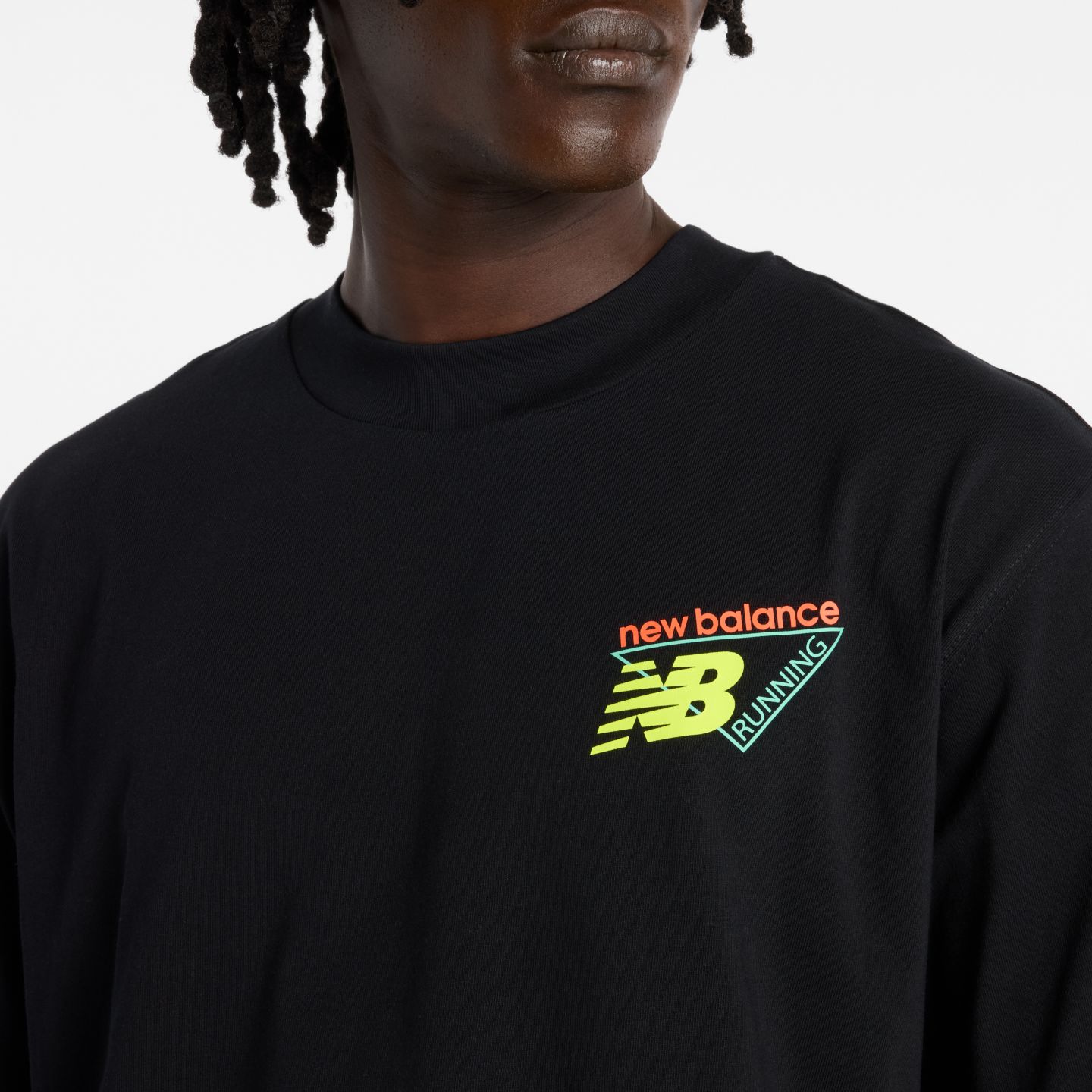 Мужская футболка New Balance Classic Tri-Logo Heat Map, цвет: Чёрный — фото 4