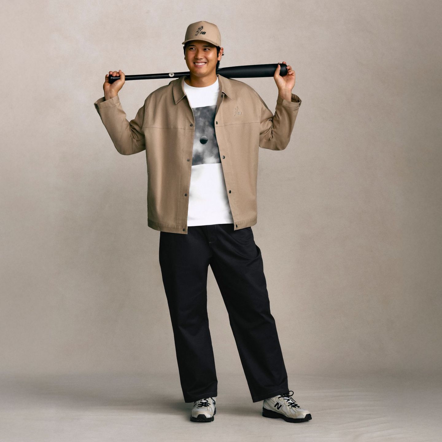 Мужская футболка New Balance Shohei Photo Sky, цвет: Белый — фото 9