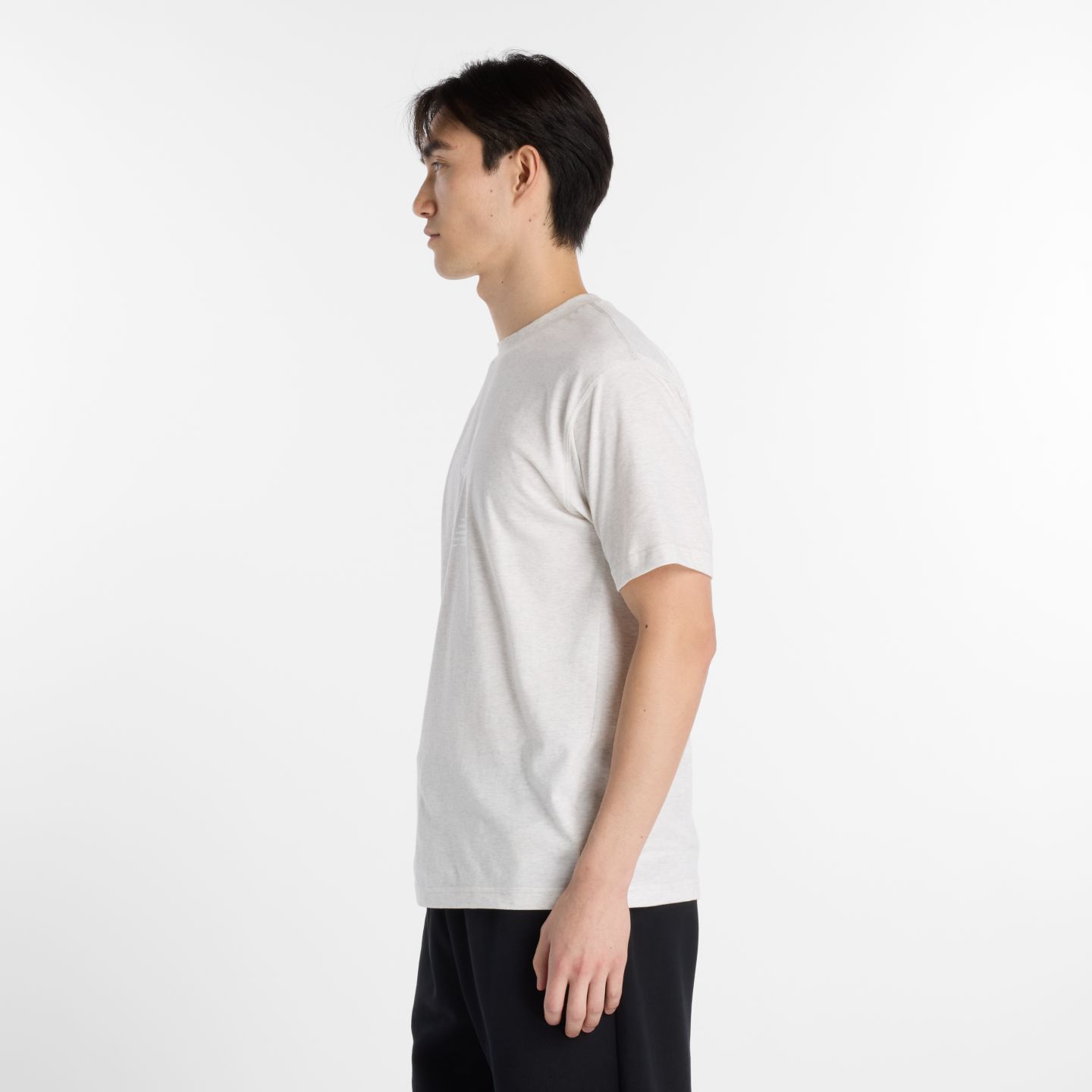 Мужская футболка New Balance Shohei Logo, цвет: Овсяный меланжевый — фото 5