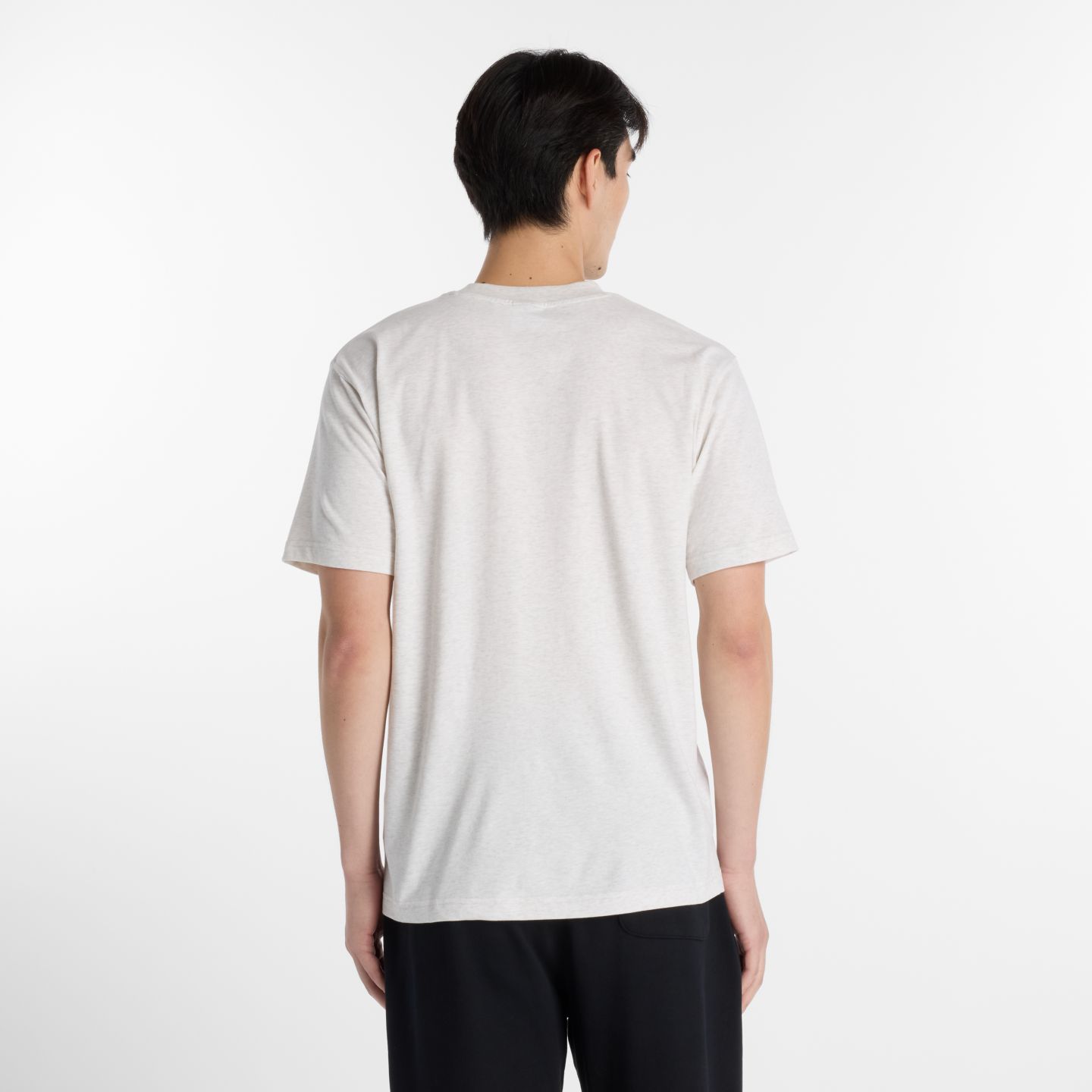 Мужская футболка New Balance Shohei Logo, цвет: Овсяный меланжевый — фото 4