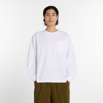 NB GREY Pocket Long Sleeve, WHITE, MT61V8I4WT