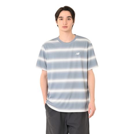 ファンクショナルショートスリーブストライプドTシャツ