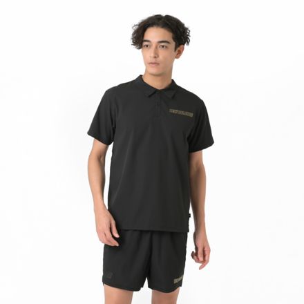 Black Out シアサッカーショートスリーブポロシャツ, BLACK with Black, MT61W65GBK