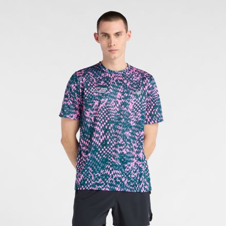London Edition RC Essential Printed T-Shirt, PINK HEAT with MEDUSA GREEN, MT61W7X1AAB
