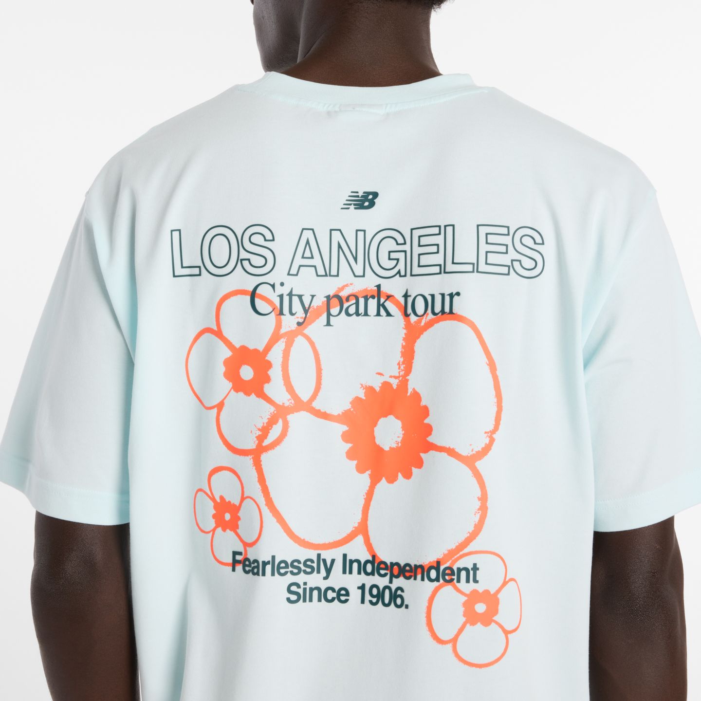 Мужская футболка New Balance LA City Run, цвет: Синий — фото 3