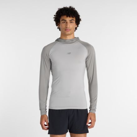 Long Sleeve Hoodie, SLATE GRAY with RAINCLOUD, MT61Y0K3YST