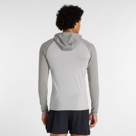 Long Sleeve Hoodie, SLATE GRAY with RAINCLOUD, MT61Y0K3YST