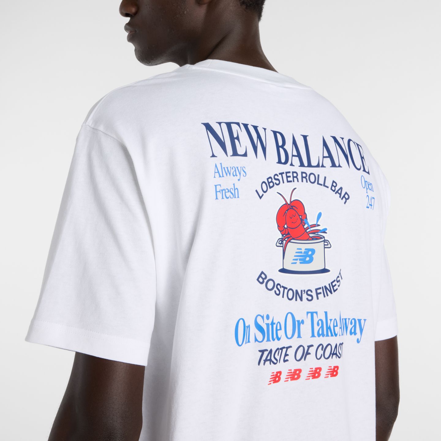 Мужская футболка New Balance Lobster Roll, цвет: Белый — фото 4