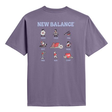 戶外角色圖案 T 恤, 黑, MT61Z8V9AA5