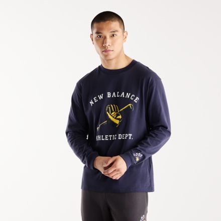 Shohei Long Sleeve Mitt & Bat T-Shirt, DARK NIGHT, MT6202LZDNT