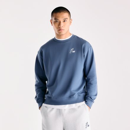 Shohei Logo French Terry Crewneck, &Iacute;NDIGO VINTAGE, MT6208GKVTI
