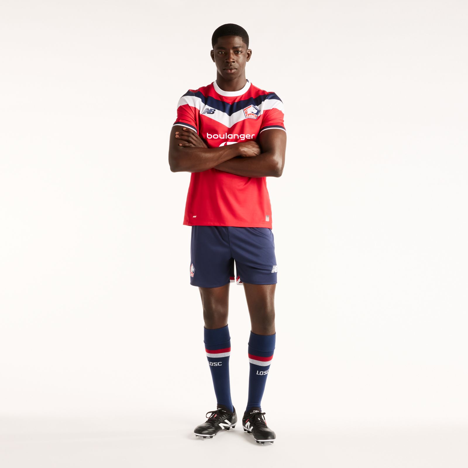 Мужские брюки New Balance LOSC Lille 26/27 Home Short Sleeve Jersey — фото 2