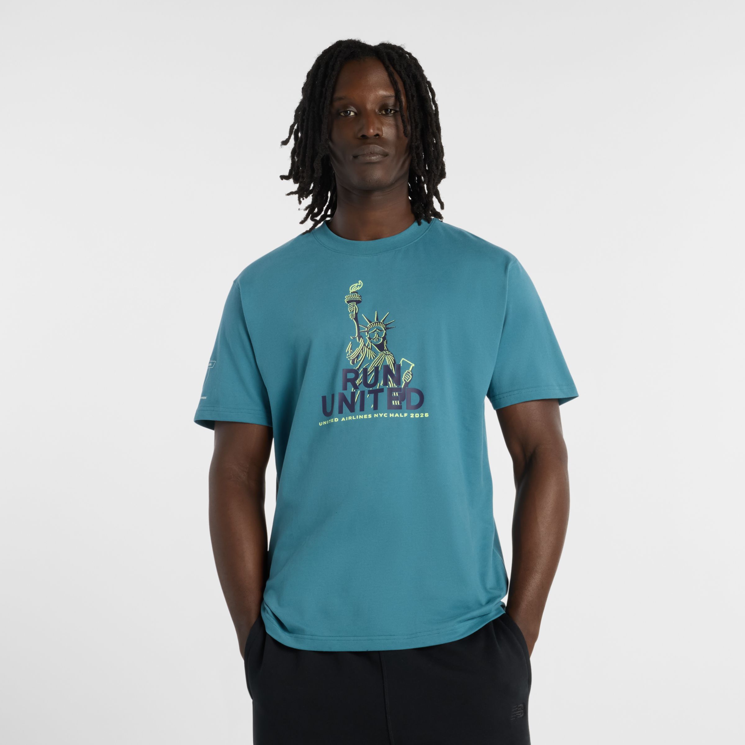 United Airlines NYC Half Men's Graphic T-Shirt - Liberty