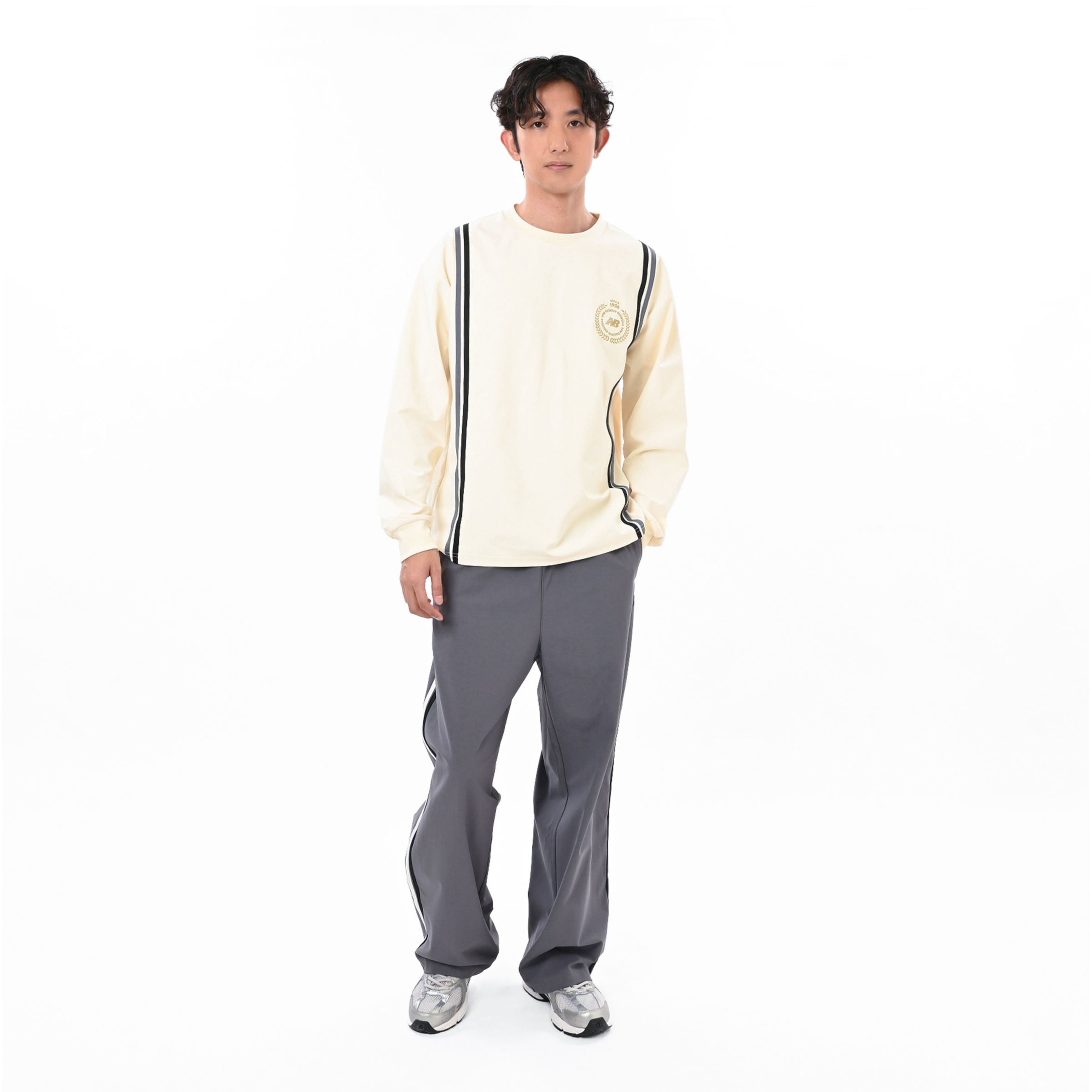 New Balance サイドラインジャージロングスリーブ, MT624490AGA