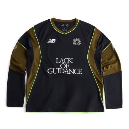 NB x Lack of Guidance Long Sleeve Jersey, BLACK with WOODLAND, MT6249F5BK