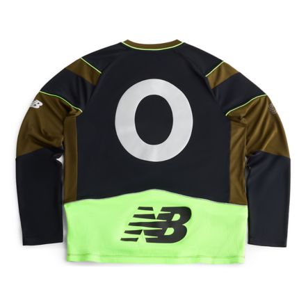 NB x Lack of Guidance Long Sleeve Jersey, BLACK with WOODLAND, MT6249F5BK