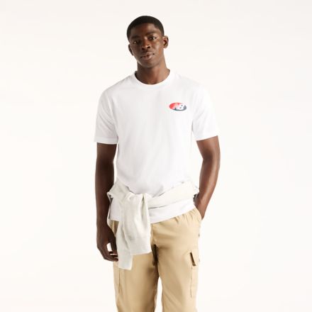 Oval Badge Relaxed T-Shirt, WHITE, MT6252JMWT