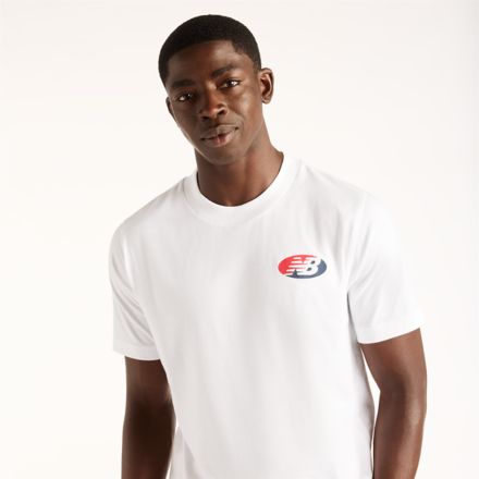 Oval Badge Relaxed T-Shirt, WHITE, MT6252JMWT