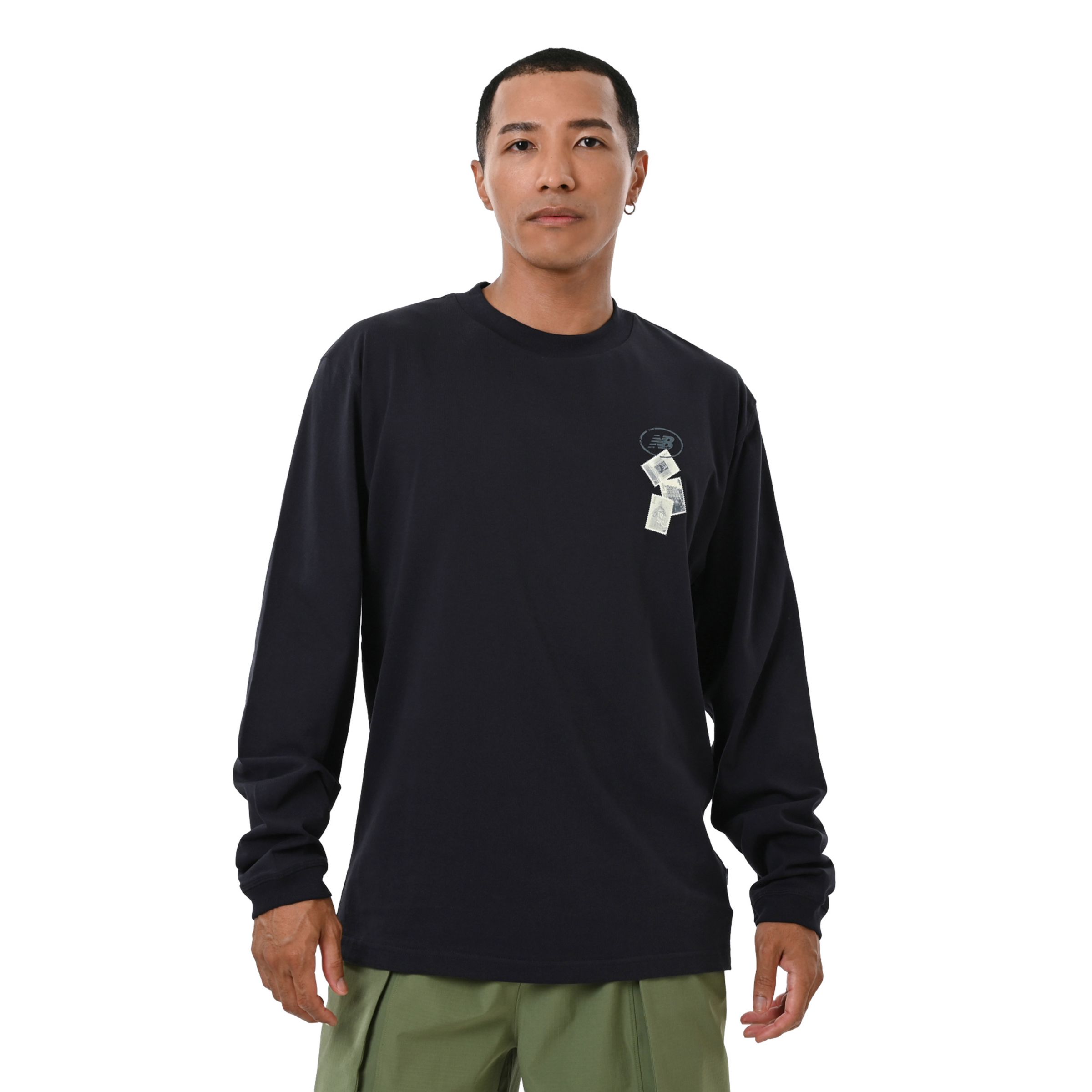 New Balance International Stamp ロングスリーブTシャツ, MT62691YDNT