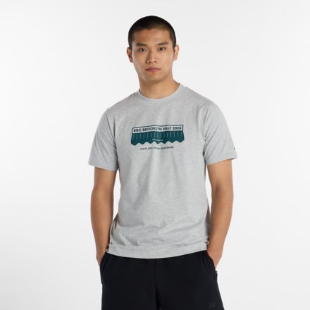 RBC Brooklyn Half Training Men's Graphic T-Shirt, Athletic Grey Heather with Grey, MT62B42GAGT