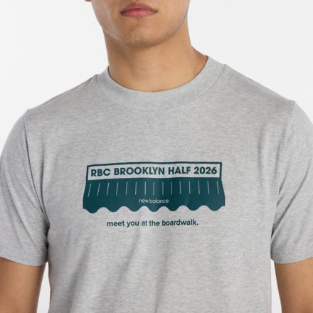 RBC Brooklyn Half Training Men's Graphic T-Shirt, Athletic Grey Heather with Grey, MT62B42GAGT