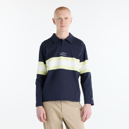 Sport Legacy Rugby Shirt, DARK NIGHT with FENNEL SEED, MT62D3KODNT
