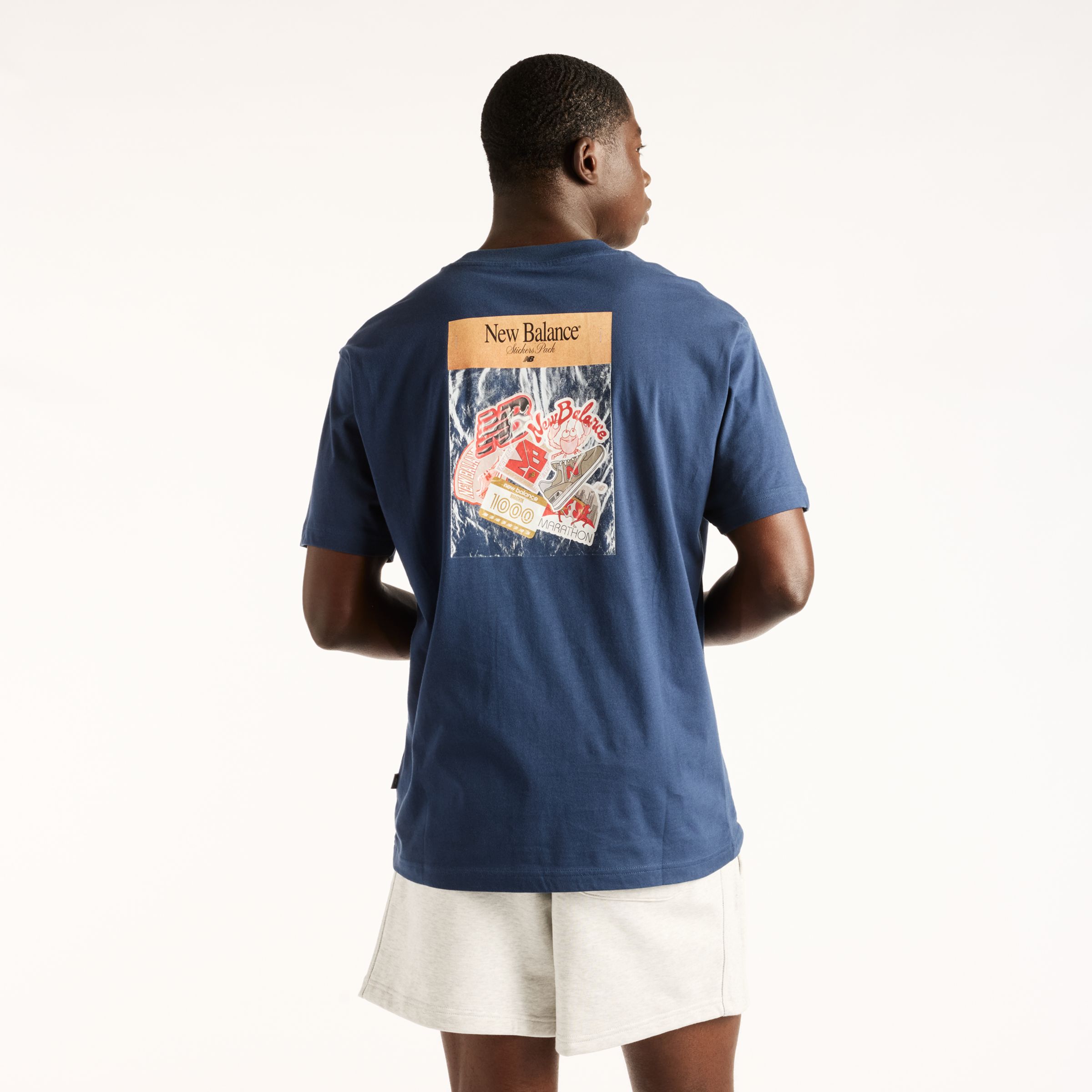 New Balance Sticker Pack Bundle T-Shirt, MT62E2FFNNY