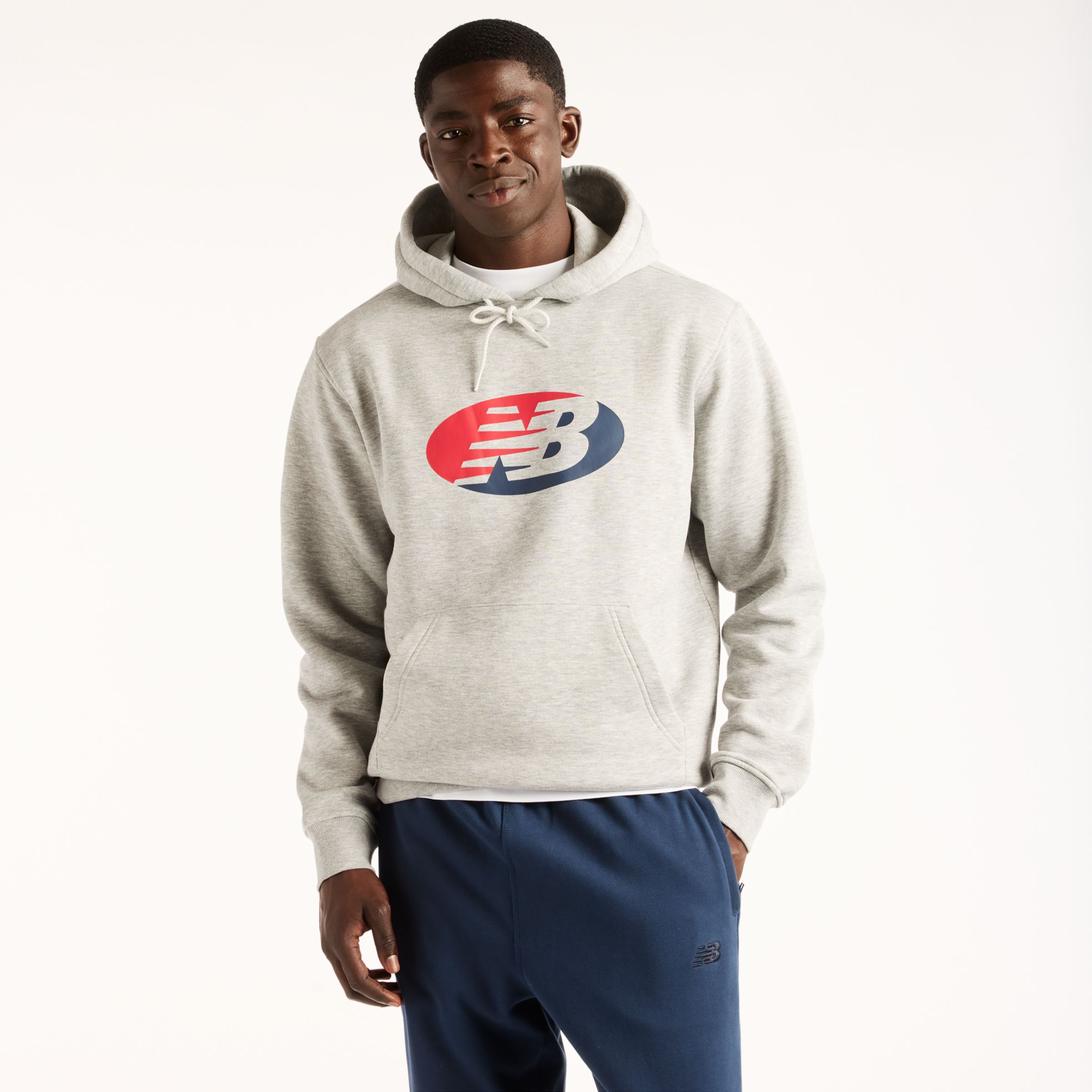New Balance Oval Badge Relaxed Hoodie, MT62F6G8AG