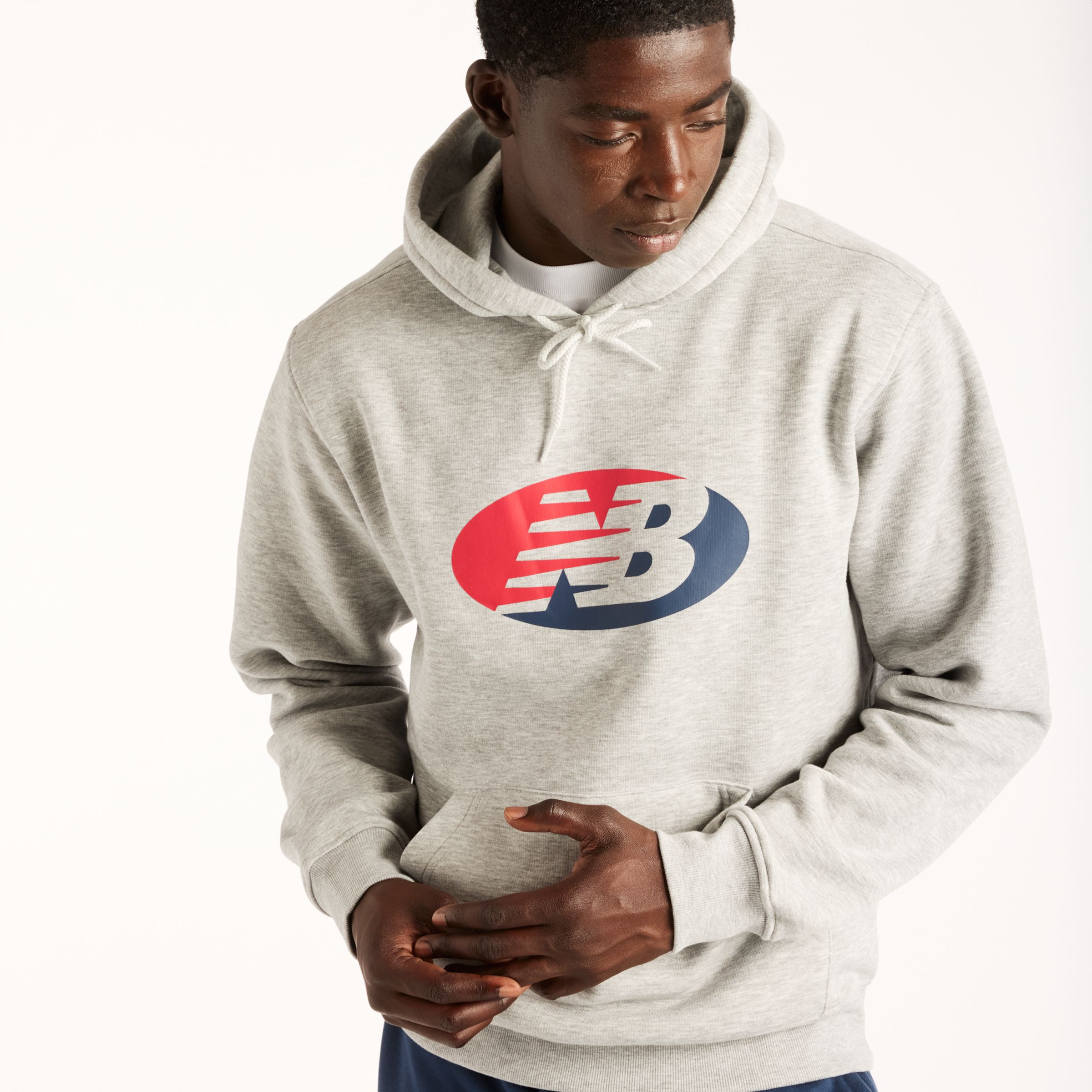 New Balance Oval Badge Relaxed Hoodie, MT62F6G8AG