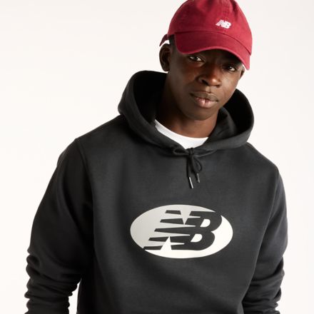 Oval Badge Relaxed Hoodie, Athletic Grey, MT62F6G8BK