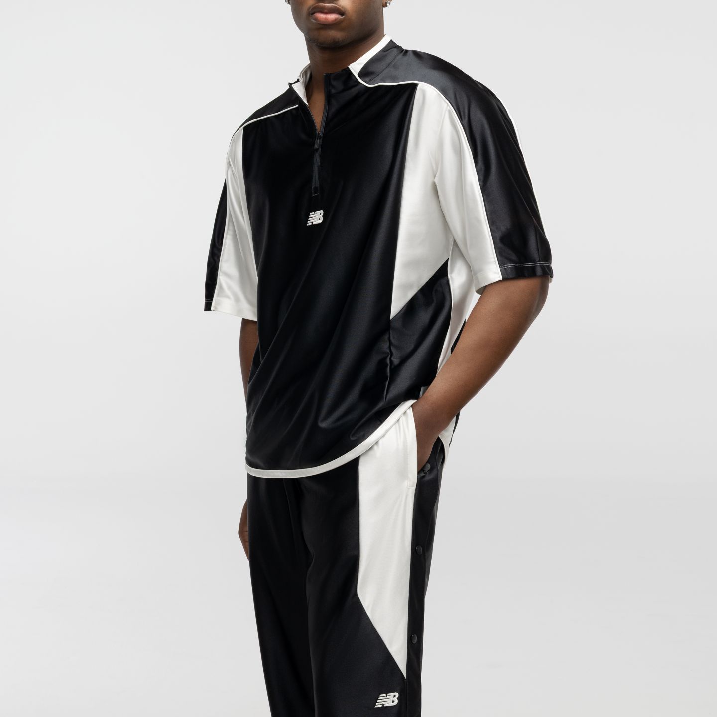 Мужской топ New Balance Basketball Warmup Shooting, цвет: Чёрный — фото 1