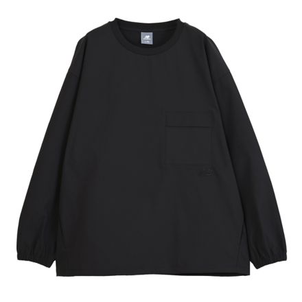 ファンクショナルウーブンプルオーバーロングスリーブ, BLACK, MT62H7Y6BK