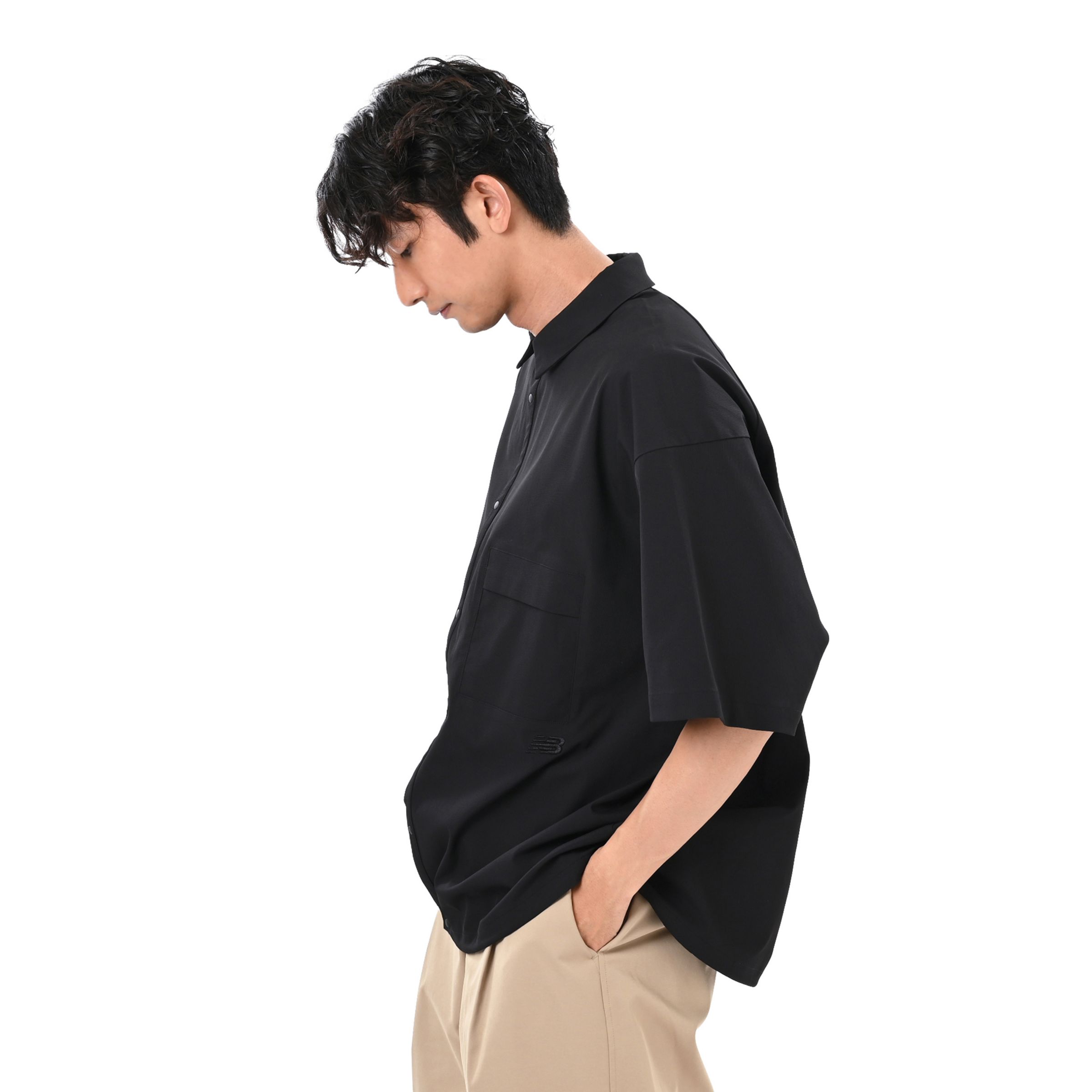 New Balance ファンクショナルウーブンショートスリーブシャツ, MT62I2FABK