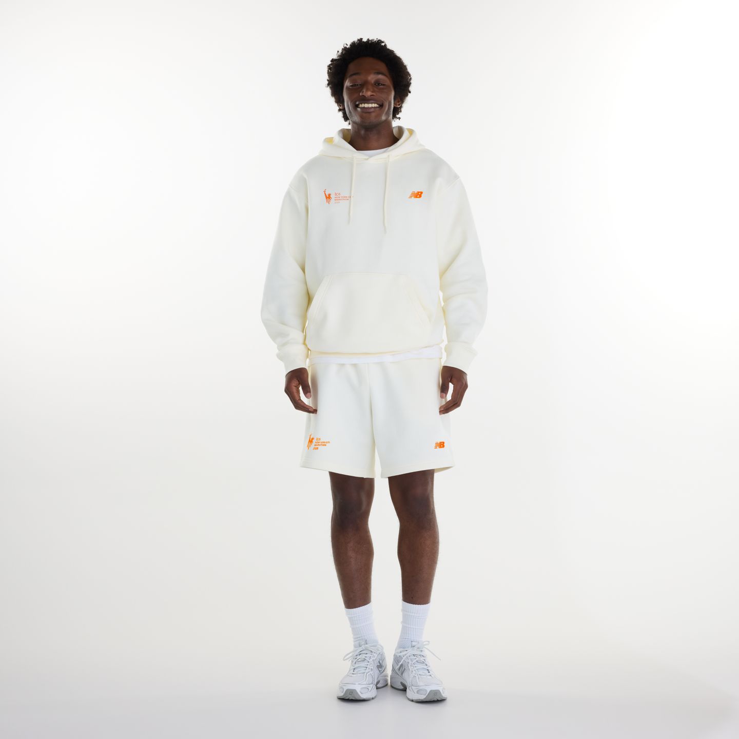 Мужское худи New Balance NYC Marathon Reimagined Fleece, цвет: Ангора — фото 2