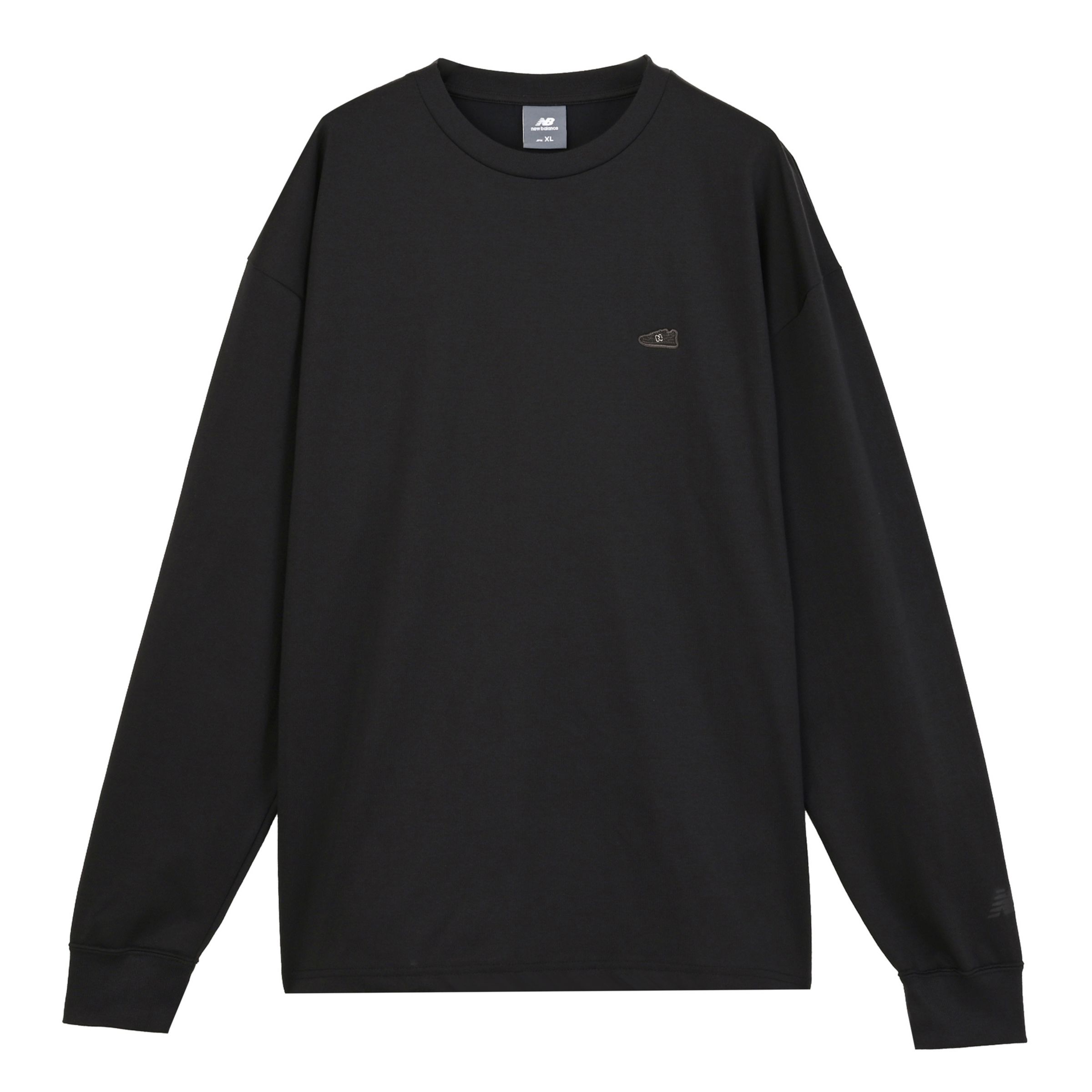 New Balance シューパッチロングスリーブTシャツ, MT62J8LJBK