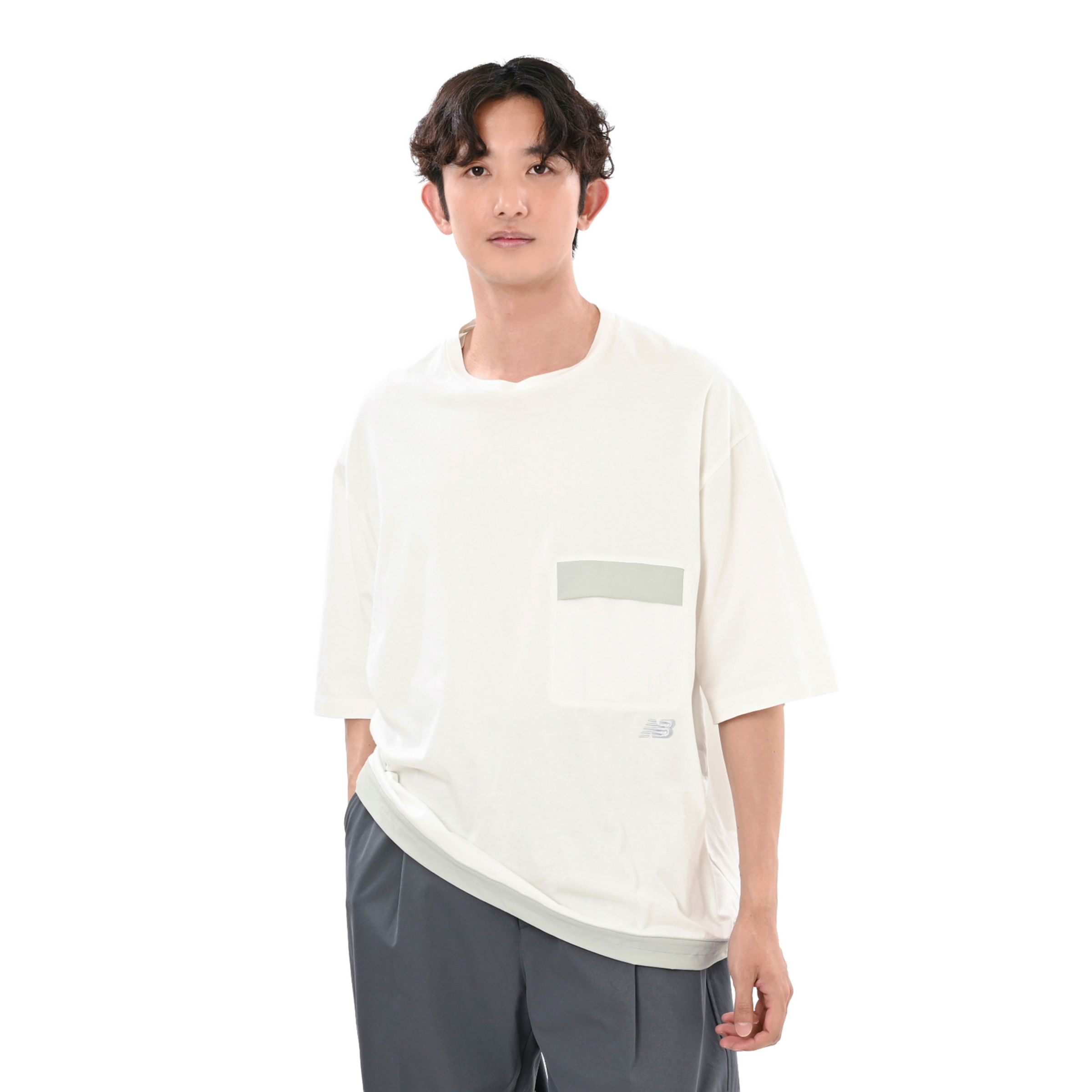 New Balance メンズファンクショナルポケットショートスリーブTシャツ, MT62K6WJRFN