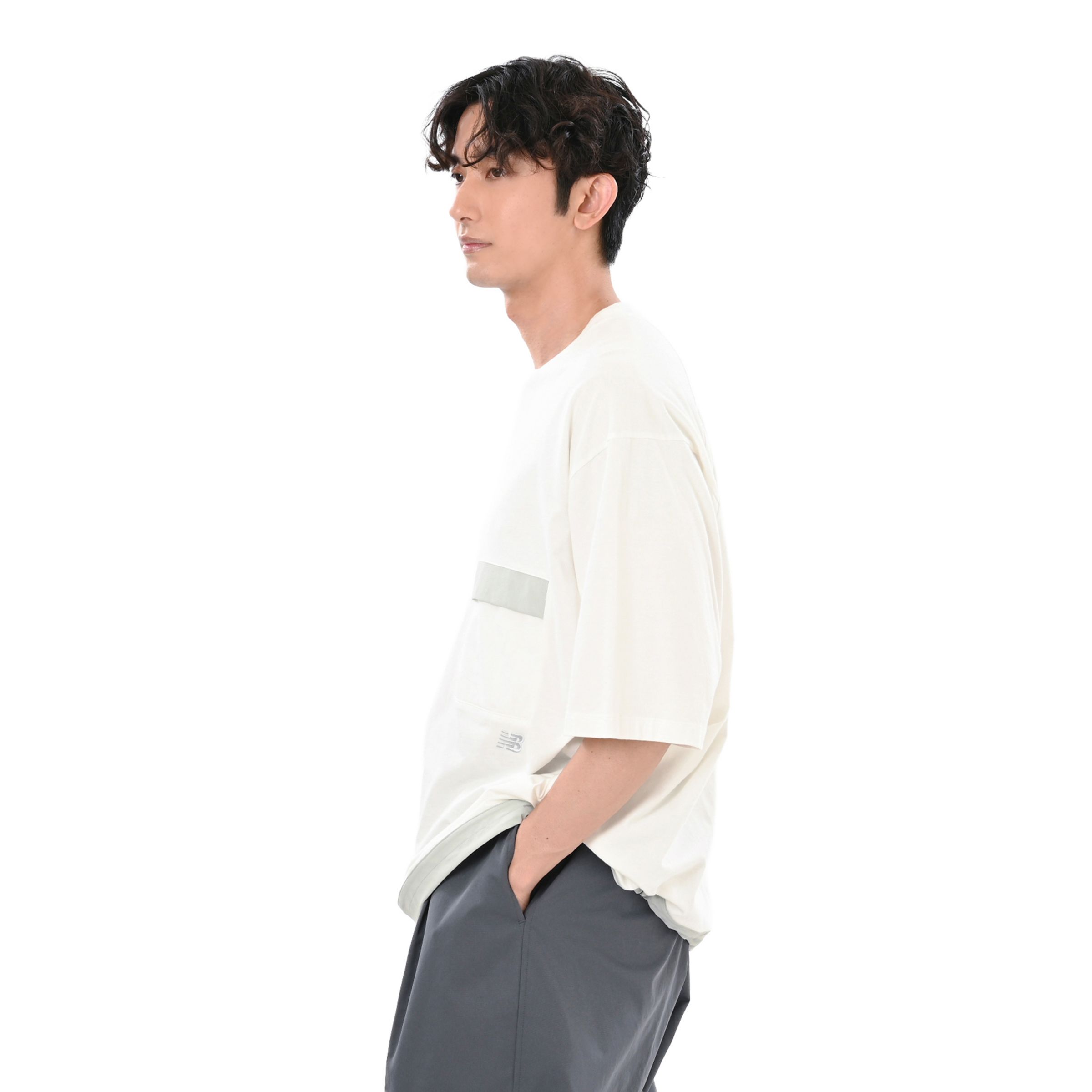New Balance メンズファンクショナルポケットショートスリーブTシャツ, MT62K6WJRFN