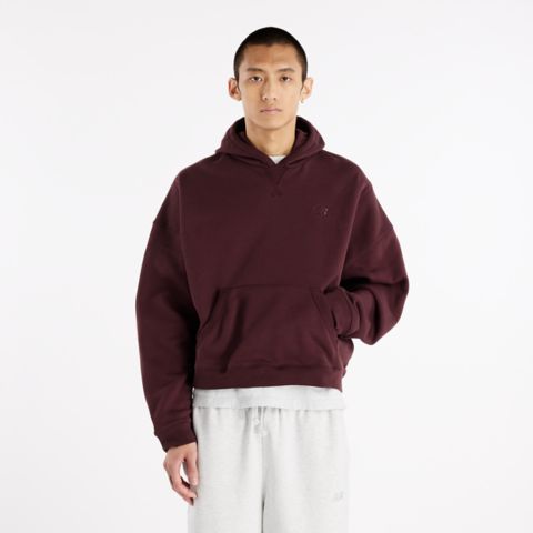 Мужское худи New Balance Athletics Crafted Fleece, цвет: Вишнёвый кожаный