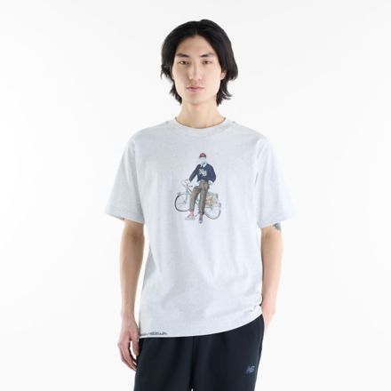 Varsity Bike T-Shirt, Ash Heather, MT62M4ZXAHH