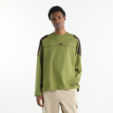 Sport レガシーグラフィックロングスリーブTシャツ, DARK NIGHT with OFF-LINE GREY, MT62O1OPGEE