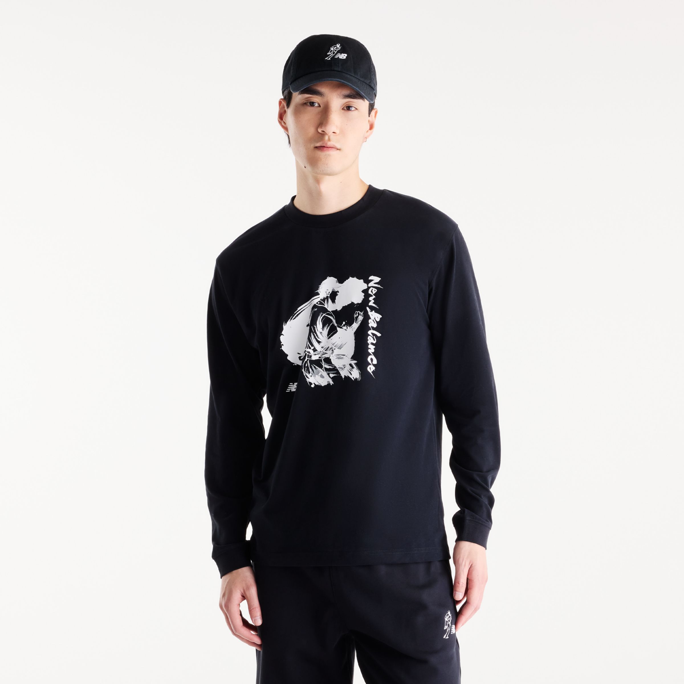 New Balance 大谷翔平オールウェイズオングラフィックロングスリーブTシャツ, MT62P34QBK
