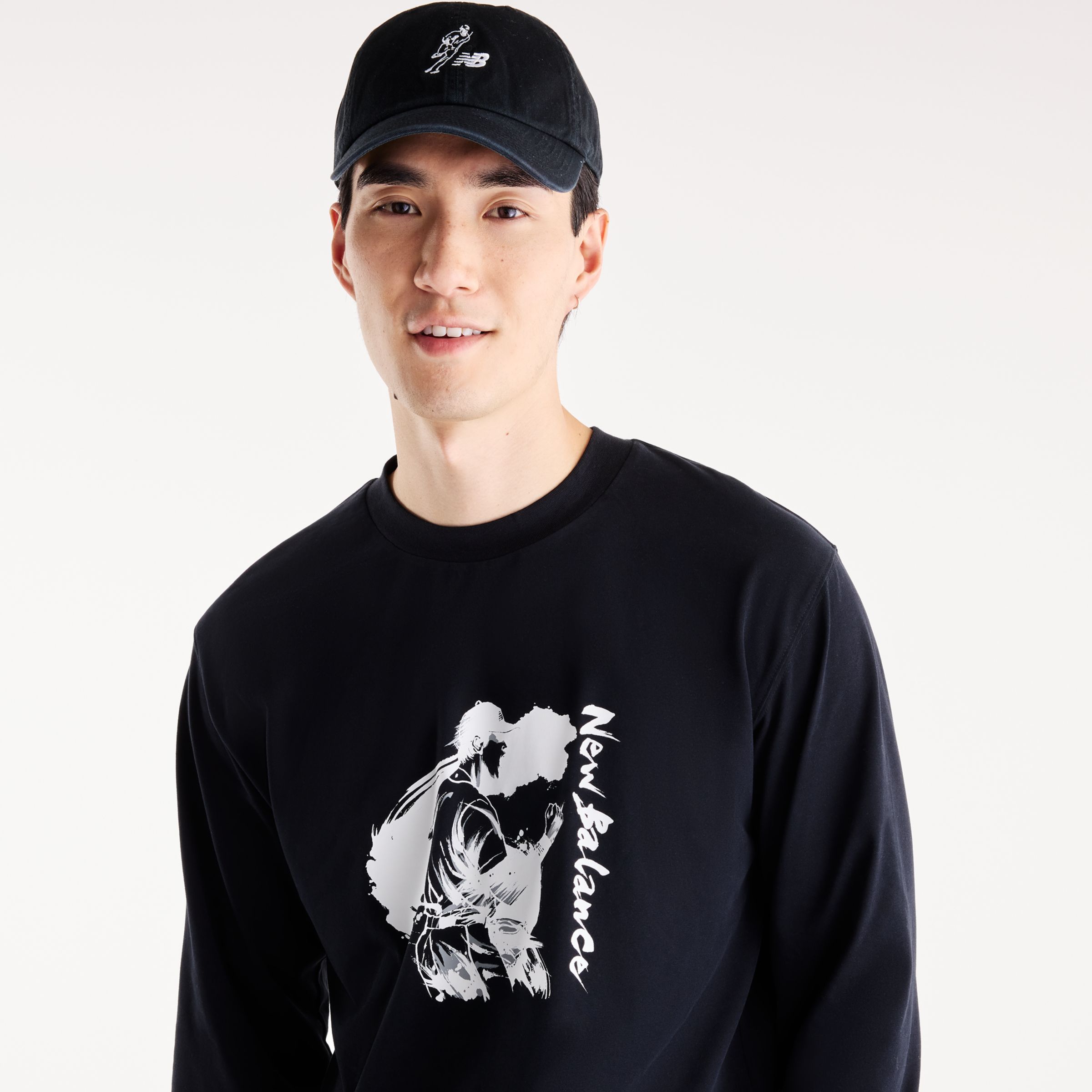 New Balance 大谷翔平オールウェイズオングラフィックロングスリーブTシャツ, MT62P34QBK